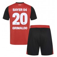 Billiga Bayer Leverkusen Alejandro Grimaldo #20 Barnkläder Hemma fotbollskläder till baby 2024-25 Kortärmad (+ Korta byxor)